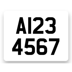 9" X 7" EU Trailer Registration Plate Made to order. 