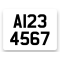 Trailer & Caravan EU Registration Number Plate 9" X 7". 